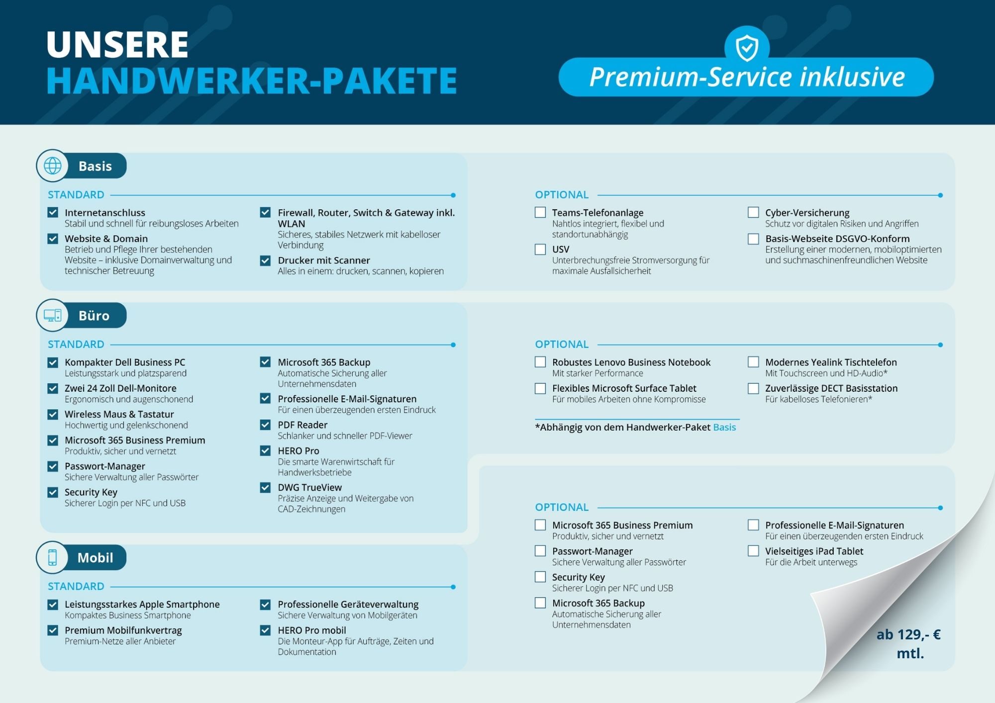 Flyer Dienstleistungen